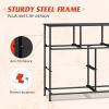 imageWLIVE 7 Drawer Dresser TV Stand Dressers for Bedroom Fabric Storage Tower Hallway Entryway Closets Sturdy Steel Frame Wood Top Easy Pull Handle WhiteCharcoal Black Wood Grain Print