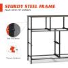 imageWLIVE 7 Drawer Dresser TV Stand Dressers for Bedroom Fabric Storage Tower Hallway Entryway Closets Sturdy Steel Frame Wood Top Easy Pull Handle WhiteDark Grey