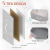 imageWLIVE 7 Drawer Dresser TV Stand Dressers for Bedroom Fabric Storage Tower Hallway Entryway Closets Sturdy Steel Frame Wood Top Easy Pull Handle WhiteLight Grey
