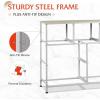 imageWLIVE 7 Drawer Dresser TV Stand Dressers for Bedroom Fabric Storage Tower Hallway Entryway Closets Sturdy Steel Frame Wood Top Easy Pull Handle WhiteLight Grey