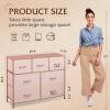 imageWLIVE 7 Drawer Dresser TV Stand Dressers for Bedroom Fabric Storage Tower Hallway Entryway Closets Sturdy Steel Frame Wood Top Easy Pull Handle WhitePink