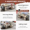 imageWLIVE Coffee Table 401quot Farmhouse Coffee Table with Slatted Storage Shelf ampamp XShape Frame 2Tier Wood Center Table for Living Room Balcony Grey ampamp WhiteGreige