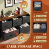 imageWLIVE Dresser for Bedroom with 5 Drawers Wide Chest of Drawers Fabric Dresser Storage Organizer Unit with Fabric Bins for Closet Living Room Hallway Black and Rustic BrownBlack and Rustic Brown