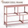imageWLIVE Dresser for Bedroom with 5 Drawers Wide Chest of Drawers Fabric Dresser Storage Organizer Unit with Fabric Bins for Closet Living Room Hallway Black and Rustic BrownPink