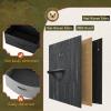 imageWLIVE Dresser for Bedroom with 5 Drawers Wide Chest of Drawers Fabric Dresser Storage Organizer Unit with Fabric Bins for Closet Living Room Hallway Black and Rustic BrownCharcoal Black Wood Grain Print