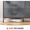 imageWLIVE Dresser for Bedroom with 6 Drawers Wide Fabric Dresser TV Stand for 50 Inches TV with Metal Frame Wooden Top Fabric Storage Organizer for Livingroom Hallway Dark GrayDark Gray