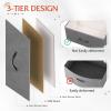 imageWLIVE Dresser for Bedroom with 6 Drawers Wide Fabric Dresser TV Stand for 50 Inches TV with Metal Frame Wooden Top Fabric Storage Organizer for Livingroom Hallway Dark GrayDark Gray