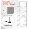 imageWLIVE Fabric Dresser 5Drawer Tall Dresser for Bedroom Storage Organizer with Fabric Bins Wood Top Sturdy Steel Frame Chest of Drawers for Closet Hallway Rustic Brown Wood Grain PrintLight Grey
