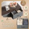 imageWLIVE Fabric Dresser for Bedroom Tall Dresser with 8 Drawers Storage Tower with Fabric Bins Double Dresser Chest of Drawers for Closet Playroom Dormitory Light GreyAdark Grey