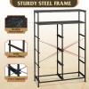 imageWLIVE Fabric Dresser for Bedroom Tall Dresser with 8 Drawers Storage Tower with Fabric Bins Double Dresser Chest of Drawers for Closet Playroom Dormitory Light GreyCharcoal Black