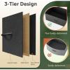 imageWLIVE Fabric Dresser for Bedroom Tall Dresser with 8 Drawers Storage Tower with Fabric Bins Double Dresser Chest of Drawers for Closet Playroom Dormitory Light GreyBlack and Rustic Brown