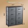 imageWLIVE Fabric Dresser for Bedroom Tall Dresser with 8 Drawers Storage Tower with Fabric Bins Double Dresser Chest of Drawers for Closet Playroom Dormitory Light GreyAdark Grey
