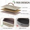 imageWLIVE Fabric Dresser for Bedroom Tall Dresser with 8 Drawers Storage Tower with Fabric Bins Double Dresser Chest of Drawers for Closet Playroom Dormitory Light GreyGreige