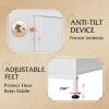 imageWLIVE Fabric Dresser for Bedroom Tall Dresser with 8 Drawers Storage Tower with Fabric Bins Double Dresser Chest of Drawers for Closet Playroom Dormitory Light GreyWhite
