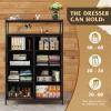 imageWLIVE Fabric Dresser for Bedroom Tall Dresser with 8 Drawers Storage Tower with Fabric Bins Double Dresser Chest of Drawers for Closet Playroom Dormitory Light GreyCharcoal Black