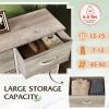 imageWLIVE Fabric Dresser for Bedroom Tall Dresser with 8 Drawers Storage Tower with Fabric Bins Double Dresser Chest of Drawers for Closet Playroom Dormitory Light GreyGreige