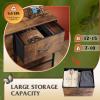 imageWLIVE Fabric Dresser for Bedroom Tall Dresser with 8 Drawers Storage Tower with Fabric Bins Double Dresser Chest of Drawers for Closet Playroom Dormitory Light GreyRustic Brown Wood Grain Print