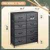 imageWLIVE Fabric Dresser for Bedroom Tall Dresser with 8 Drawers Storage Tower with Fabric Bins Double Dresser Chest of Drawers for Closet Playroom Dormitory Light GreyCharcoal Black Wood Grain Print