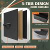 imageWLIVE Fabric Dresser for Bedroom Tall Dresser with 8 Drawers Storage Tower with Fabric Bins Double Dresser Chest of Drawers for Closet Playroom Dormitory Light GreyCharcoal Black