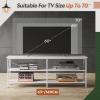 imageWLIVE TV Stand up to 70 Inch TV 63quot Entertainment Center TV Media Console with 3Tier Storage Shelves for Living Room and Bedroom Rustic BrownWhite