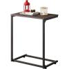 imageWLIVE CShaped End Table Small Side Tables for Sofa Wide Couch Table That Slide Under Laptop Snack Table for Living Room Bedroom Home Office Rustic BrownGrey