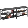 imageWLIVE TV Stand up to 70 Inch TV 63quot Entertainment Center TV Media Console with 3Tier Storage Shelves for Living Room and Bedroom Rustic BrownBlack