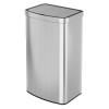 imageWLIVE 13 Gallon Trash Can 50 Liter Large Capacity Motion Sensor Automatic Trash Cans Touchless with LED Indicator Brushed Stainless Steel Finish Garbage Cans for Kitchen Office School SilverSilver