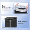 imageWLIVE 13 Gallon Trash Can 50 Liter Large Capacity Motion Sensor Automatic Trash Cans Touchless with LED Indicator Brushed Stainless Steel Finish Garbage Cans for Kitchen Office School SilverBlack