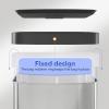 imageWLIVE 13 Gallon Trash Can 50 Liter Large Capacity Motion Sensor Automatic Trash Cans Touchless with LED Indicator Brushed Stainless Steel Finish Garbage Cans for Kitchen Office School SilverSilver