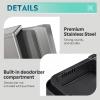 imageWLIVE 13 Gallon Trash Can 50 Liter Large Capacity Motion Sensor Automatic Trash Cans Touchless with LED Indicator Brushed Stainless Steel Finish Garbage Cans for Kitchen Office School SilverSilver