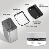 imageWLIVE 13 Gallon Trash Can 50 Liter Large Capacity Motion Sensor Automatic Trash Cans Touchless with LED Indicator Brushed Stainless Steel Finish Garbage Cans for Kitchen Office School SilverSilver