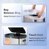 imageWLIVE 13 Gallon Trash Can 50 Liter Large Capacity Motion Sensor Automatic Trash Cans Touchless with LED Indicator Brushed Stainless Steel Finish Garbage Cans for Kitchen Office School SilverSilver