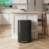 imageWLIVE 13 Gallon Trash Can 50 Liter Large Capacity Motion Sensor Automatic Trash Cans Touchless with LED Indicator Brushed Stainless Steel Finish Garbage Cans for Kitchen Office School SilverBlack