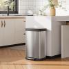imageWLIVE 13 Gallon Trash Can 50 Liter Large Capacity Motion Sensor Automatic Trash Cans Touchless with LED Indicator Brushed Stainless Steel Finish Garbage Cans for Kitchen Office School SilverSilver