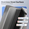 imageWLIVE 2 x 8 Gallon Stainless Steel Dual Trash Can Double Trash Can Kitchen with SoftClose Lid Trash and Recycle Bin Combo Kitchen Garbage Can with Deodorizing Filter Box and Inner Buckets SilverSilver