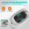imageWLIVE 32 Gallon  12 Liter Automatic Bathroom Trash Can Motion Sensor Bathroom Trash Can with Bag Fixing Ring Quiet Small Waste Basket for Kitchen Office Bedroom Living Room WhiteWhiteSmart Adsorption