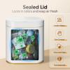 imageWLIVE 32 Gallon  12 Liter Automatic Bathroom Trash Can Motion Sensor Bathroom Trash Can with Bag Fixing Ring Quiet Small Waste Basket for Kitchen Office Bedroom Living Room WhiteWhiteGold