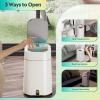 imageWLIVE 32 Gallon  12 Liter Automatic Bathroom Trash Can Motion Sensor Bathroom Trash Can with Bag Fixing Ring Quiet Small Waste Basket for Kitchen Office Bedroom Living Room WhiteWhite