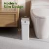 imageWLIVE 32 Gallon  12 Liter Automatic Bathroom Trash Can Motion Sensor Bathroom Trash Can with Bag Fixing Ring Quiet Small Waste Basket for Kitchen Office Bedroom Living Room WhiteWhite