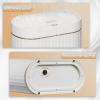 imageWLIVE 32 Gallon  12 Liter Automatic Bathroom Trash Can Motion Sensor Bathroom Trash Can with Bag Fixing Ring Quiet Small Waste Basket for Kitchen Office Bedroom Living Room WhiteWhiteGold