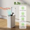 imageWLIVE 32 Gallon  12 Liter Automatic Bathroom Trash Can Motion Sensor Bathroom Trash Can with Bag Fixing Ring Quiet Small Waste Basket for Kitchen Office Bedroom Living Room WhiteWhite
