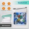imageWLIVE 32 Gallon  12 Liter Automatic Bathroom Trash Can Motion Sensor Bathroom Trash Can with Bag Fixing Ring Quiet Small Waste Basket for Kitchen Office Bedroom Living Room WhiteWhiteSmart Adsorption