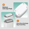 imageWLIVE 32 Gallon  12 Liter Automatic Bathroom Trash Can Motion Sensor Bathroom Trash Can with Bag Fixing Ring Quiet Small Waste Basket for Kitchen Office Bedroom Living Room WhiteWhiteSmart Adsorption