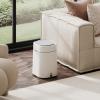 imageWLIVE 32 Gallon  12 Liter Automatic Bathroom Trash Can Motion Sensor Bathroom Trash Can with Bag Fixing Ring Quiet Small Waste Basket for Kitchen Office Bedroom Living Room WhiteWhite