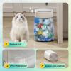 imageWLIVE 32 Gallon  12 Liter Automatic Bathroom Trash Can Motion Sensor Bathroom Trash Can with Bag Fixing Ring Quiet Small Waste Basket for Kitchen Office Bedroom Living Room WhiteWhite