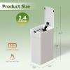 imageWLIVE 32 Gallon  12 Liter Automatic Bathroom Trash Can Motion Sensor Bathroom Trash Can with Bag Fixing Ring Quiet Small Waste Basket for Kitchen Office Bedroom Living Room WhiteWhite
