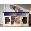 imageWLIVE 3Sided Glass Electric Fireplace TV Stand for 65 Inch TV Entertainment Center with 14 Flame Colors ampamp Adjustable LED Storage Cabinets Farmhouse Media Console for Living Room Bedroom WhiteWhite