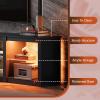 imageWLIVE 58 Inches Fireplace TV Stand with LED Lights Modern Entertainment Center with 18 Electric Fireplace ampamp Adjustable Glass Shelves Sturdy Media Console for Living Room BedroomGaming BlackBlack
