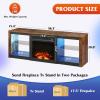 imageWLIVE 58 Inches Fireplace TV Stand with LED Lights Modern Entertainment Center with 18 Electric Fireplace ampamp Adjustable Glass Shelves Sturdy Media Console for Living Room BedroomGaming BlackRustic Brown