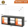 imageWLIVE 58 Inches Fireplace TV Stand with LED Lights Modern Entertainment Center with 18 Electric Fireplace ampamp Adjustable Glass Shelves Sturdy Media Console for Living Room BedroomGaming BlackBlack